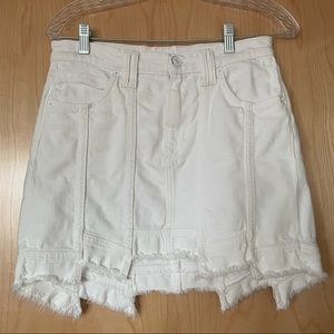 Hudson White Denim High Waisted Mini Skirt sz 26